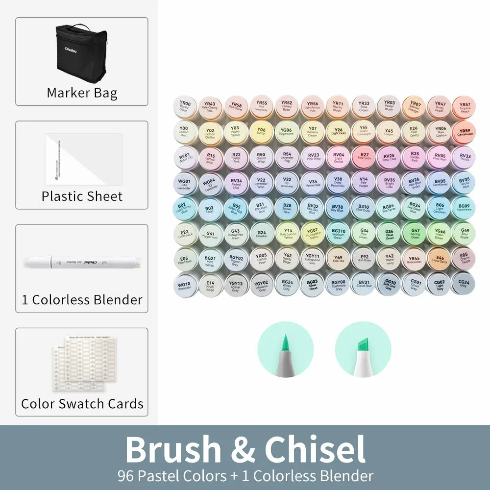 Ohuhu Honolulu Marker Pen Set Color Markers Alcohol Art Markers