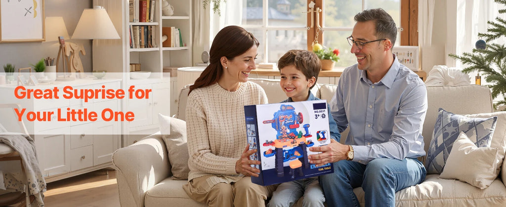 SucceBuy 181 pcs Kids Tool Bench Realistic Transformable Tool Set with Toddler Bench Pretend Play Learning Gift for Children Toy