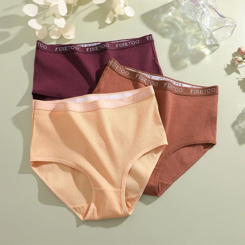 3Pcs Plus Size Cotton Underwear