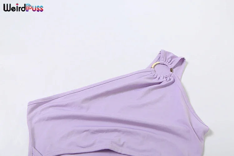 Weird Puss Irregular Hollow Dress