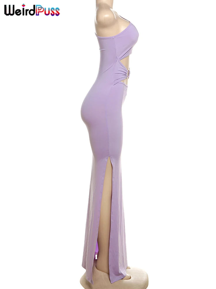 Weird Puss Irregular Hollow Dress