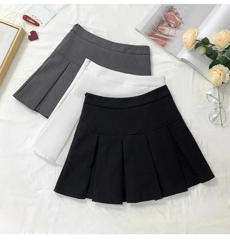 Grey High-waisted Mini Dress