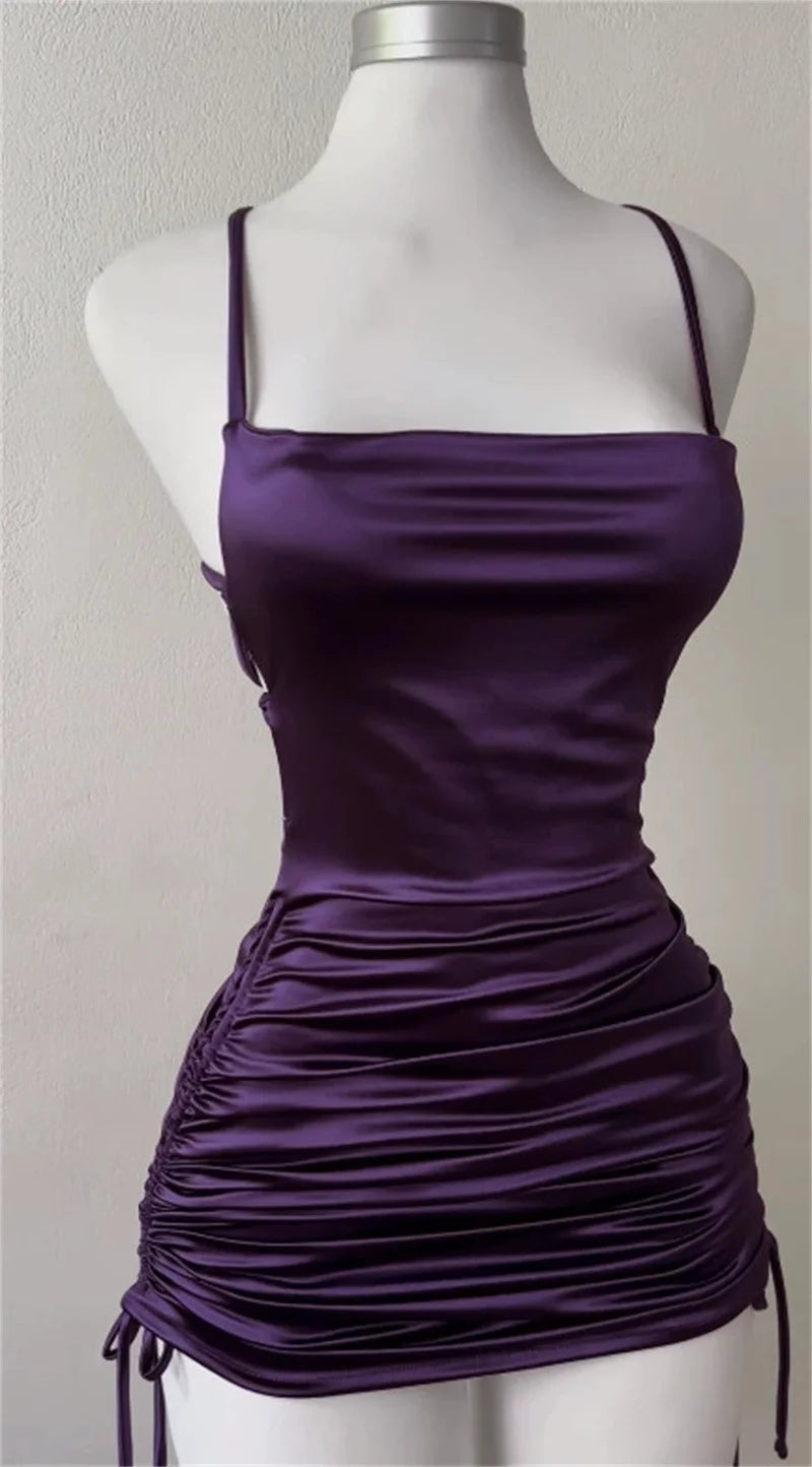 Sexy Sleeveless Backless Bodycon Mini Dress