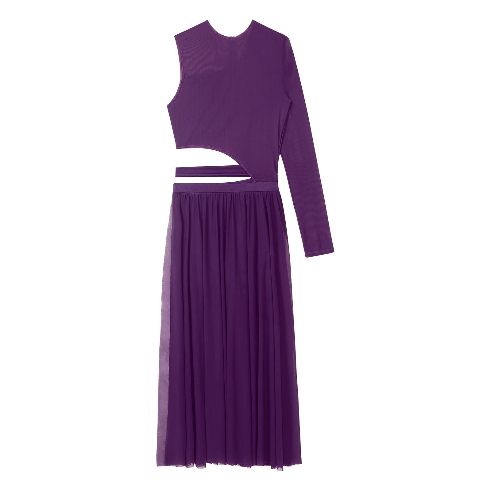 Women One Shoulder Long Sleeve Ballet Dance