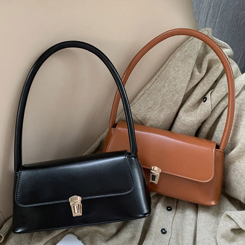 Women Retro Tote Bag, Casual PU Leather