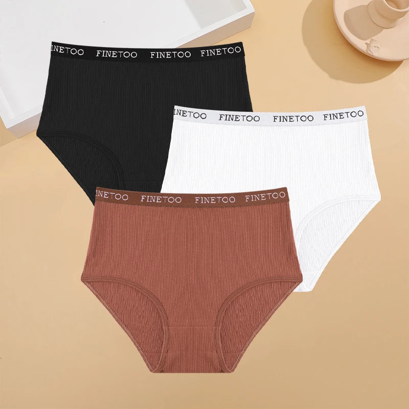 3Pcs Plus Size Cotton Underwear
