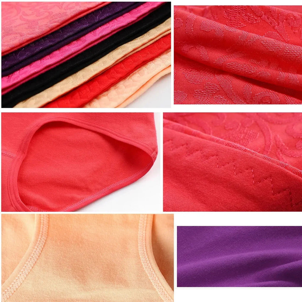 3Pcs/Lot Plus Size Underwear Women High Waist Women's Cotton Brief