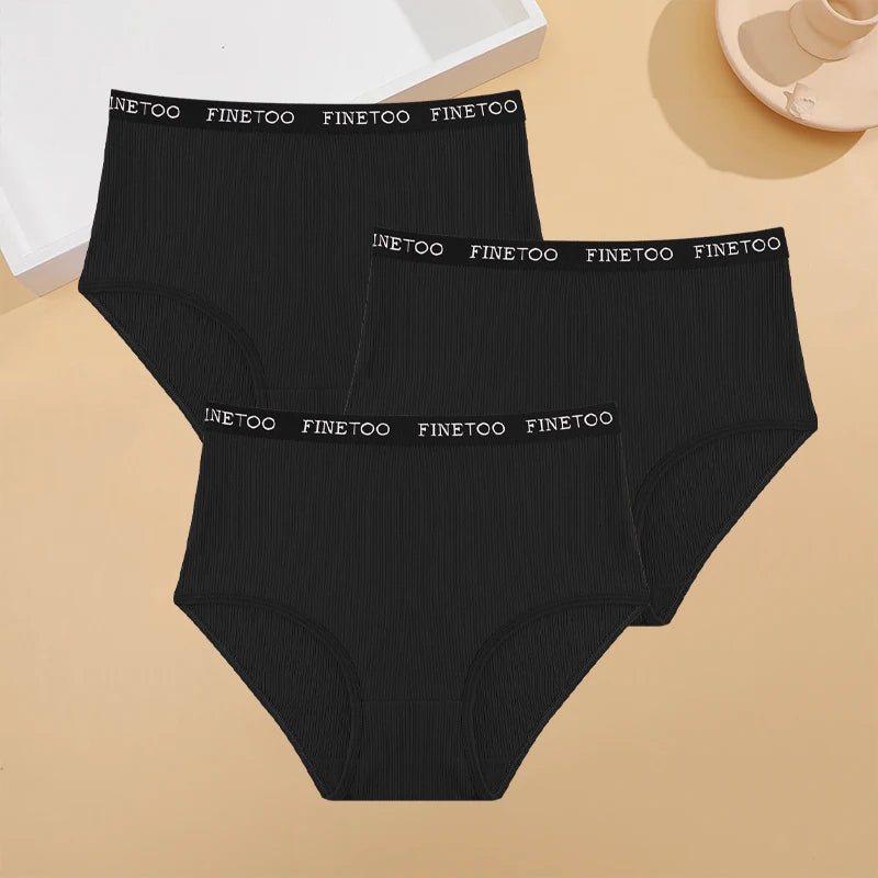 3Pcs Plus Size Cotton Underwear