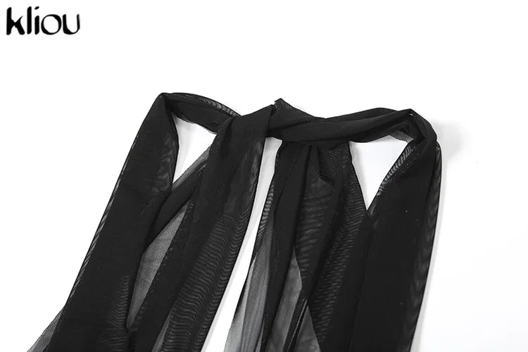 Kliou Ribbons Women Long Dress