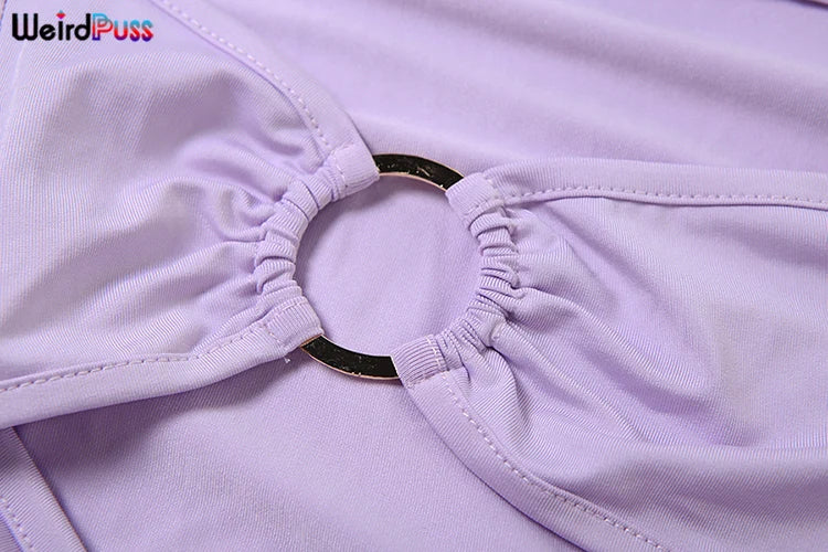 Weird Puss Irregular Hollow Dress