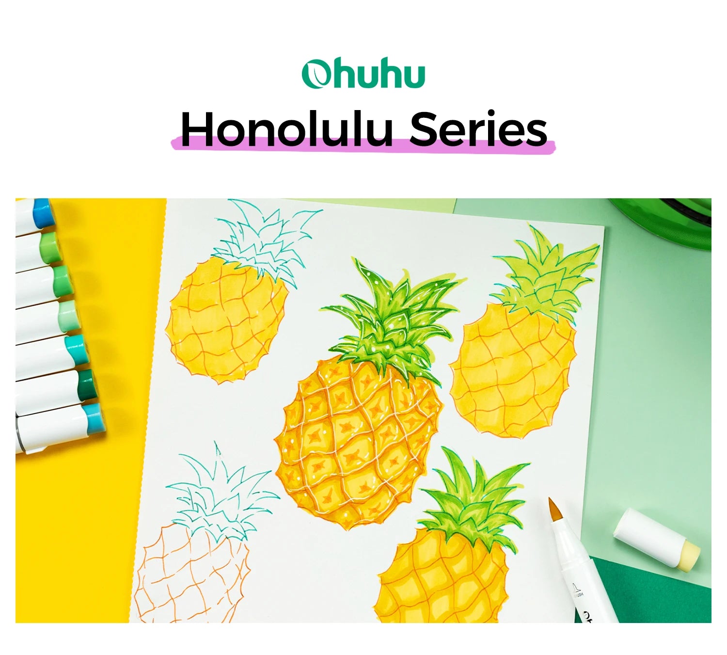 Ohuhu Honolulu Marker Pen Set Color Markers Alcohol Art Markers