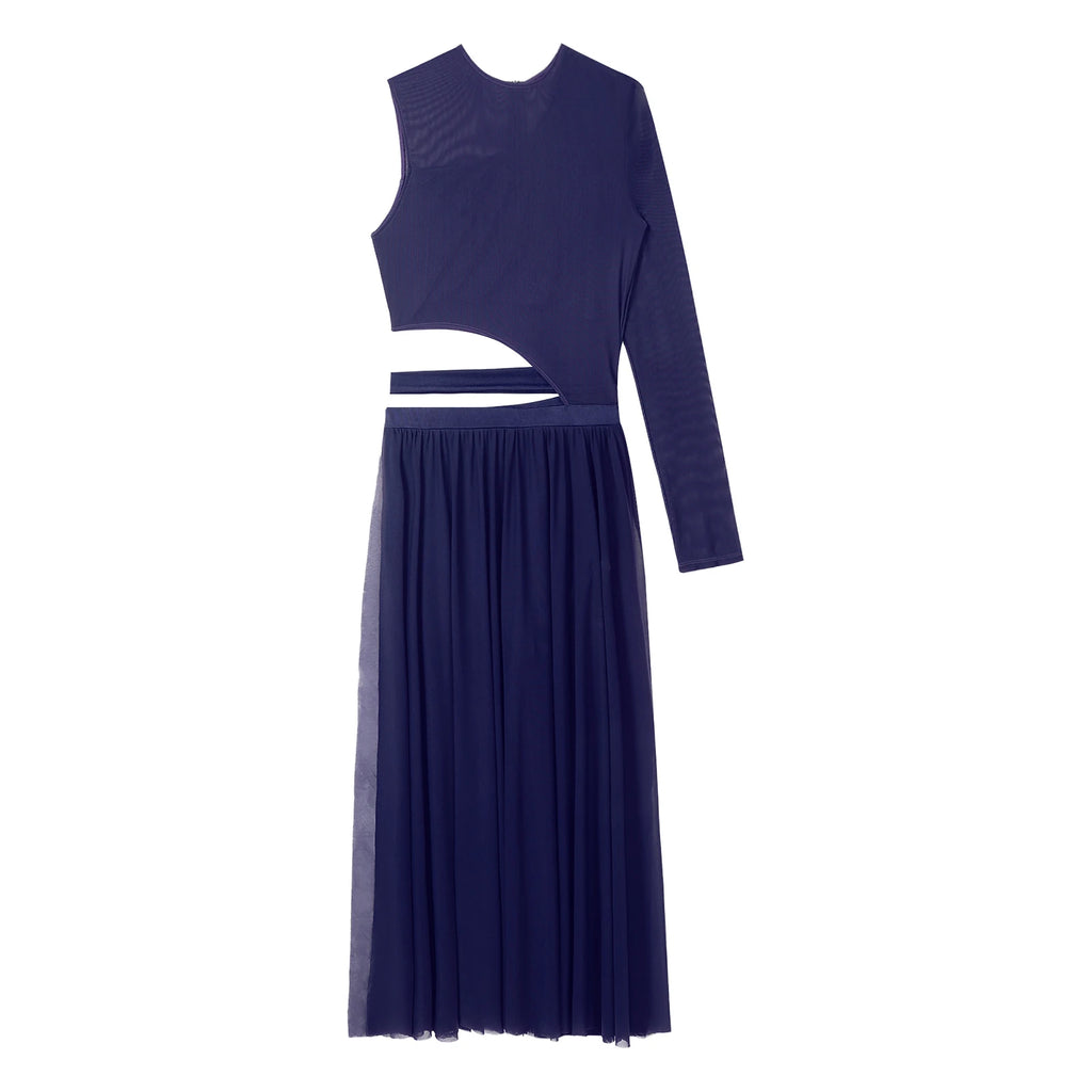 Women One Shoulder Long Sleeve Ballet Dance