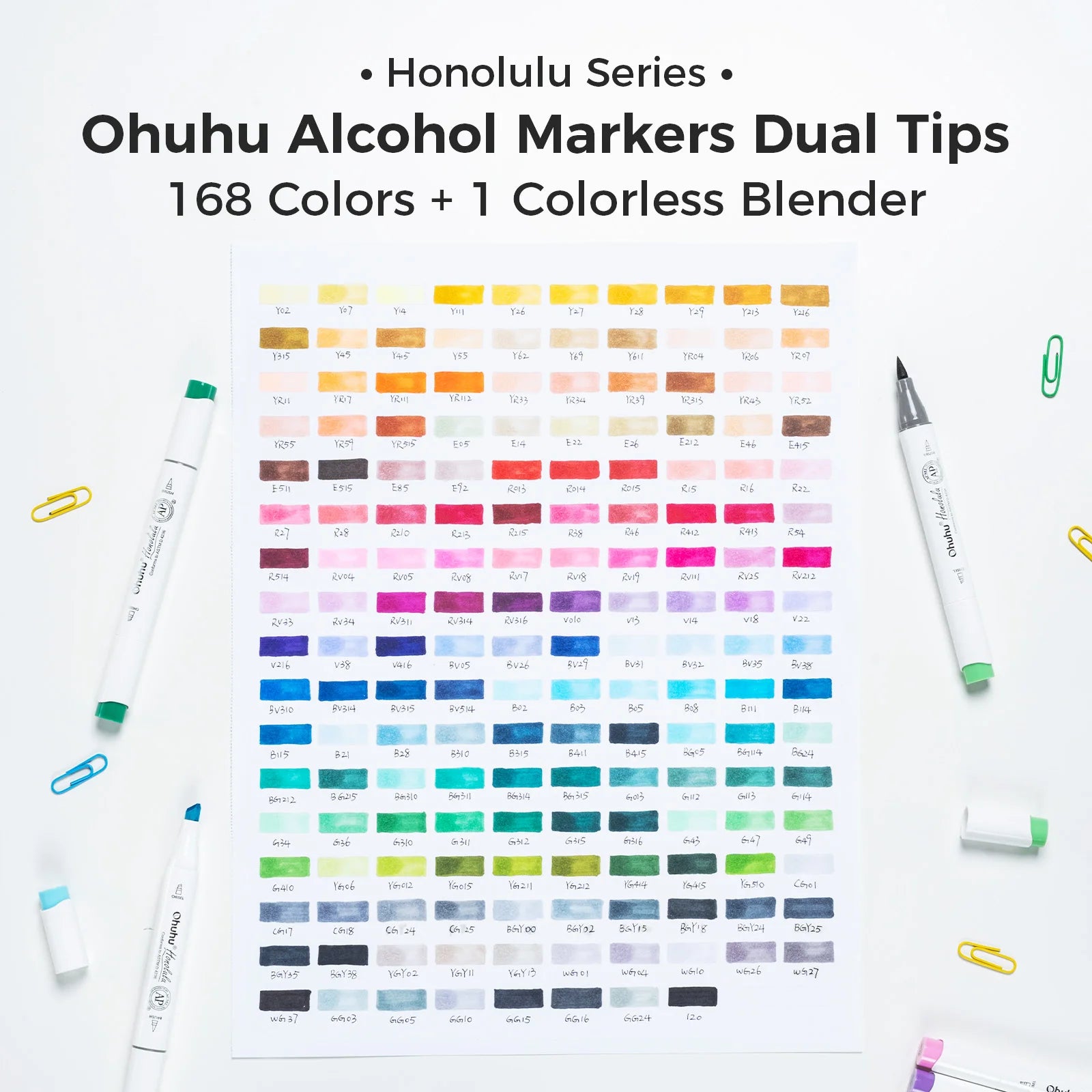 Ohuhu Honolulu Marker Pen Set Color Markers Alcohol Art Markers