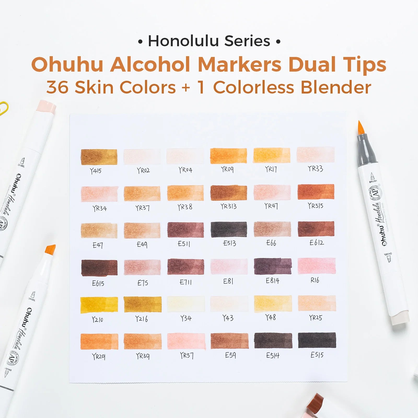 Ohuhu Honolulu Marker Pen Set Color Markers Alcohol Art Markers
