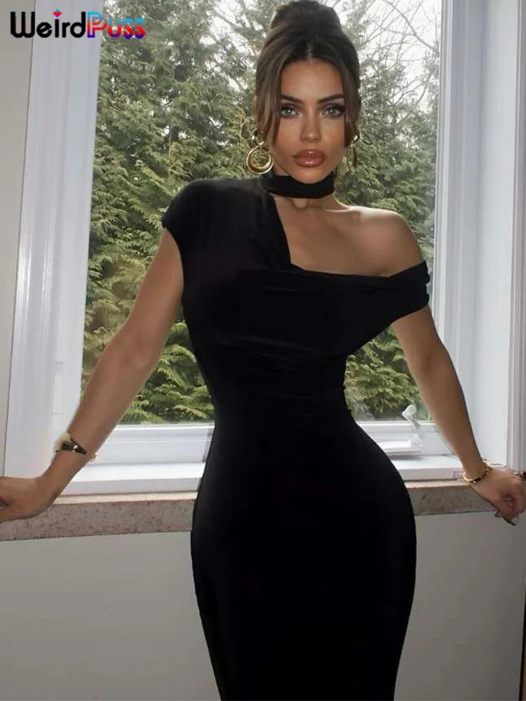 Incline Shoulder Dress