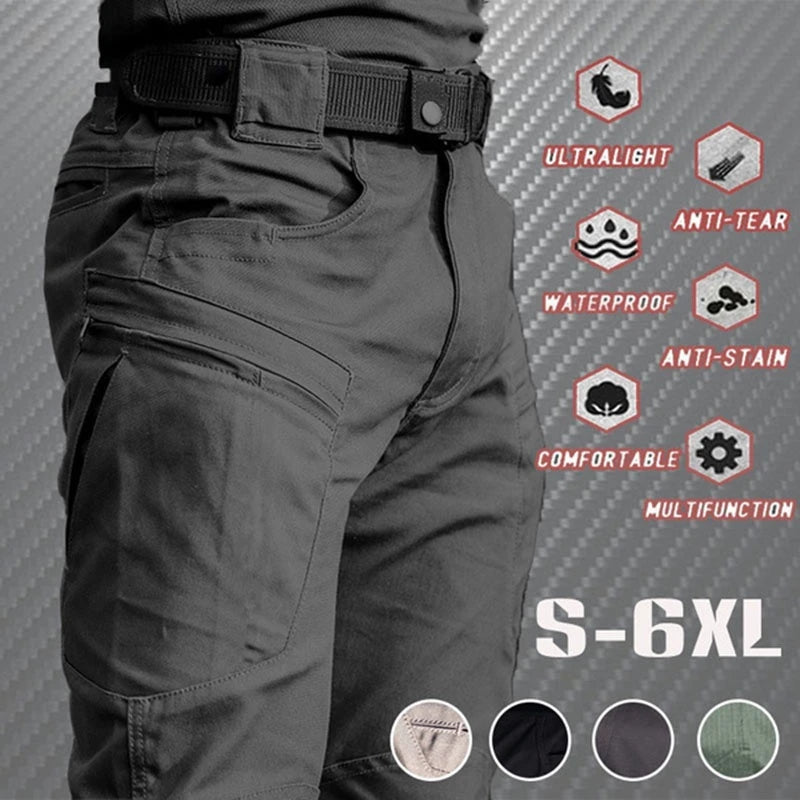 Men's Summer Tactical Cargo Pants Lightweight Casual Waterproof Trousers