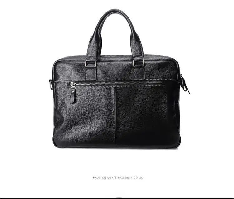 High Quality Cowhide Men's Business Handbag shoulder bag 100% Genuine leather