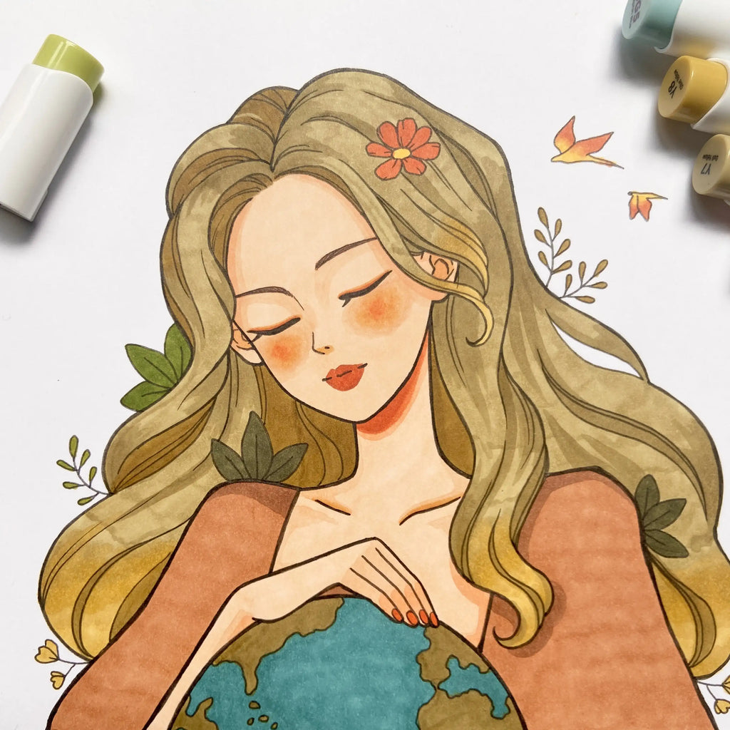 Ohuhu Honolulu 36 Skin Colors Marker Pen Set Alcohol Art Markers