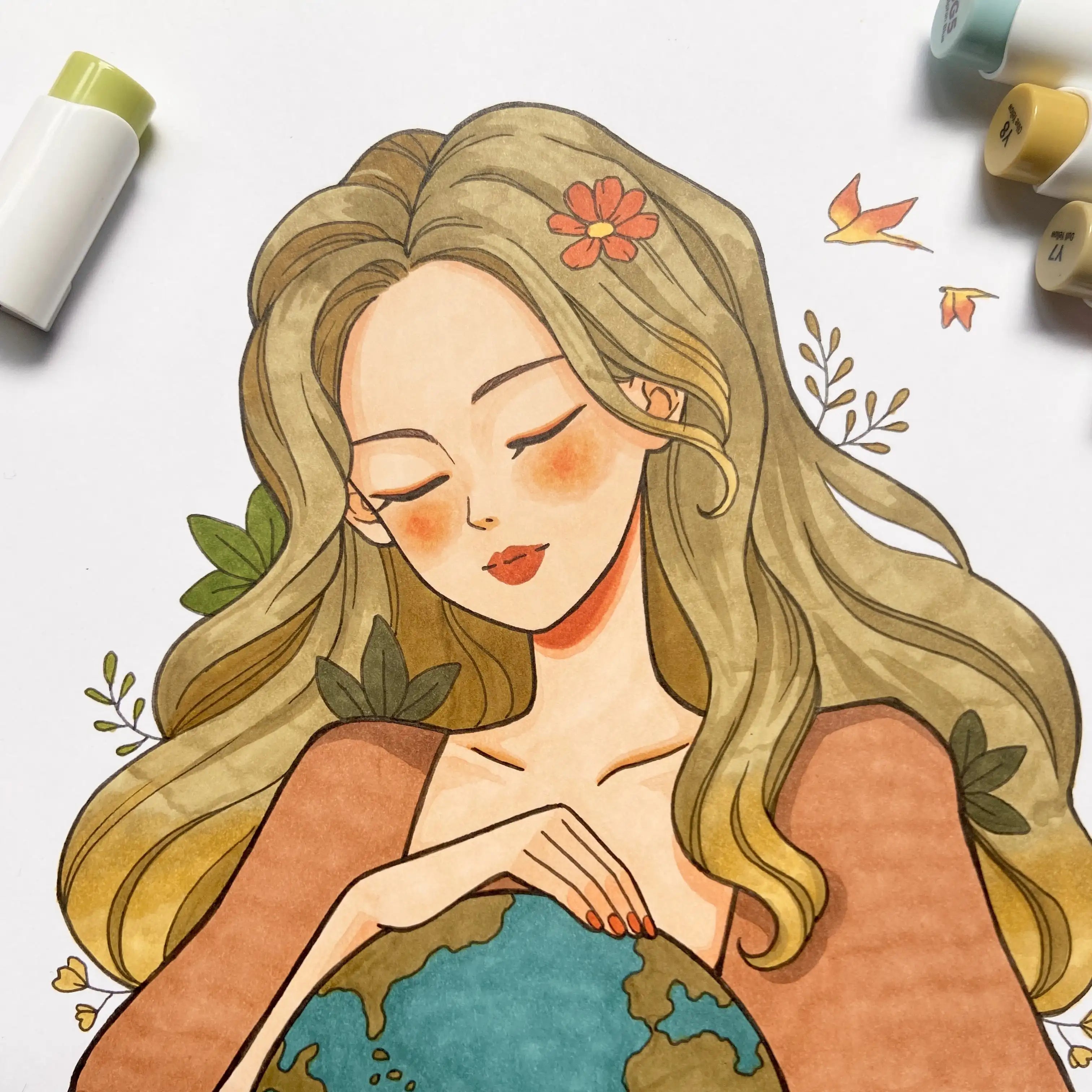 Ohuhu Honolulu 36 Skin Colors Marker Pen Set Alcohol Art Markers