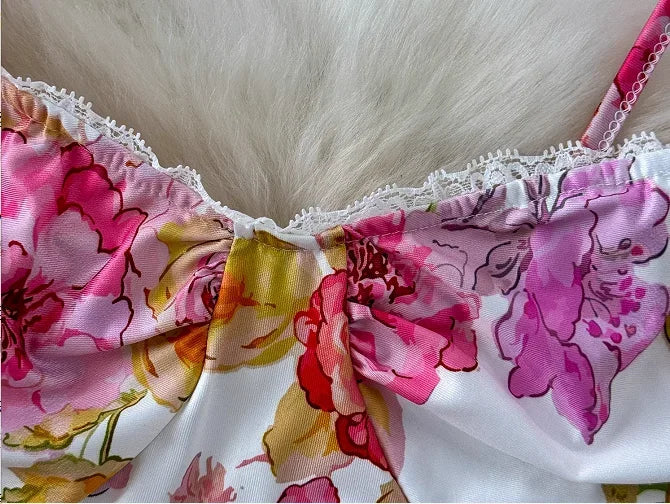 Summer 2025 Women's Floral Print Maxi Dress