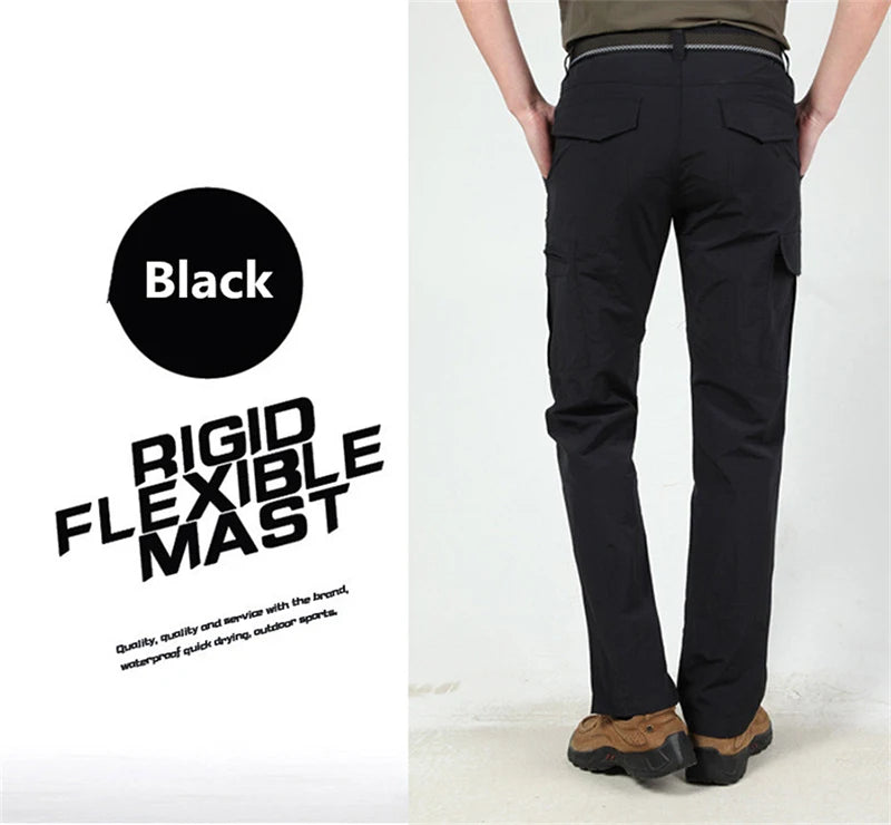 Men's Summer Tactical Cargo Pants Lightweight Casual Waterproof Trousers