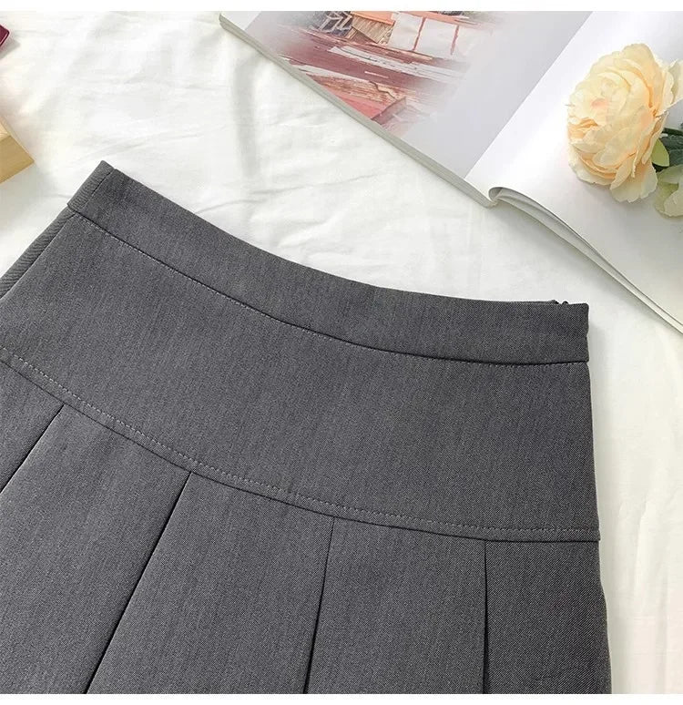 Grey High-waisted Mini Dress