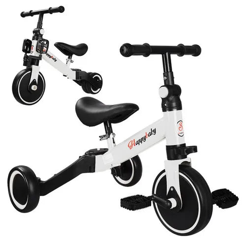 PORIYA 3 in1 Toddler Kid Ride on Toy Balance Bike Scooter Tricycle 1.5-4 Years Push Car