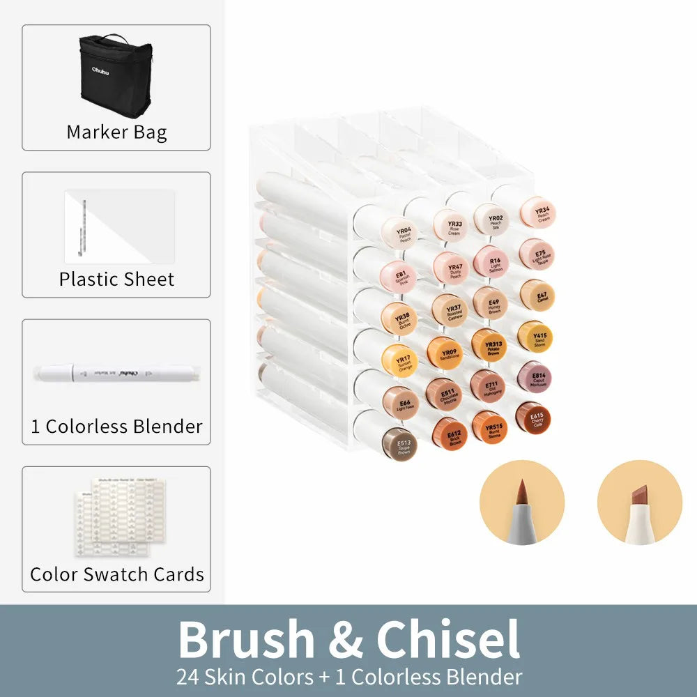 Ohuhu Honolulu Marker Pen Set Color Markers Alcohol Art Markers