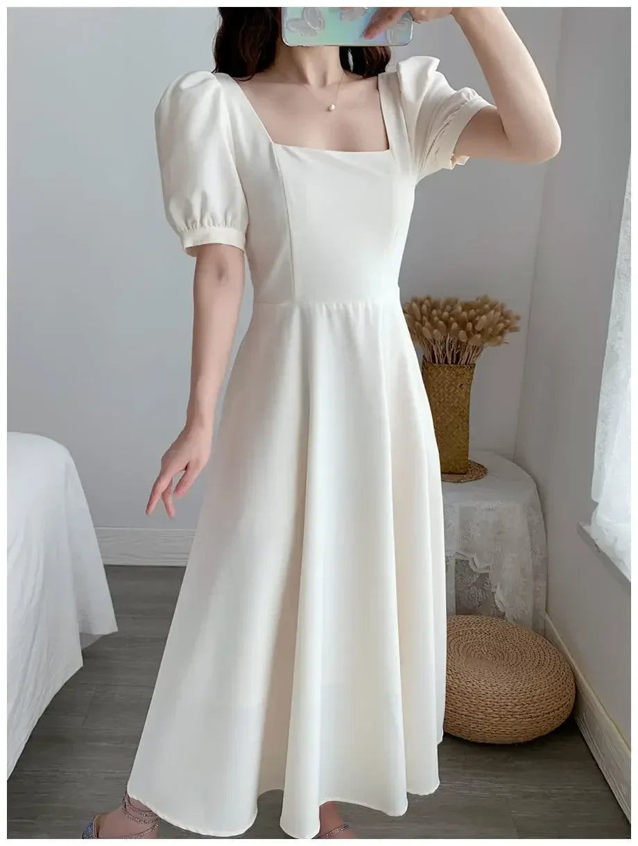Slim Fit Women White Dress