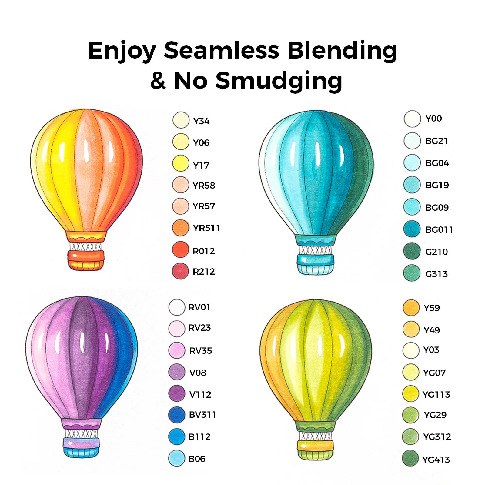 Ohuhu Honolulu Marker Pen Set Color Markers Alcohol Art Markers