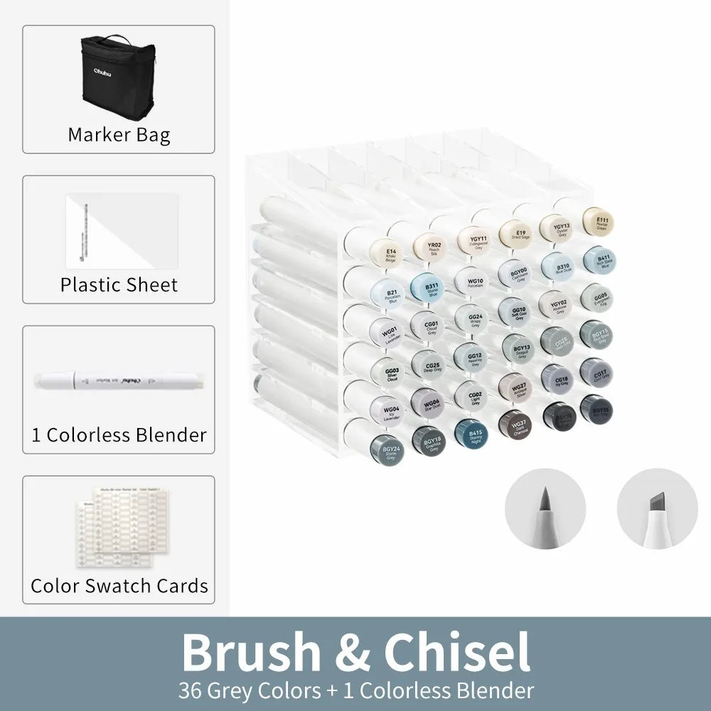 Ohuhu Honolulu Marker Pen Set Color Markers Alcohol Art Markers