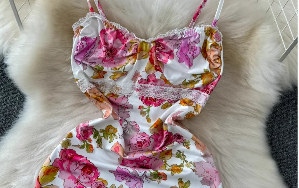 Summer 2025 Women's Floral Print Maxi Dress