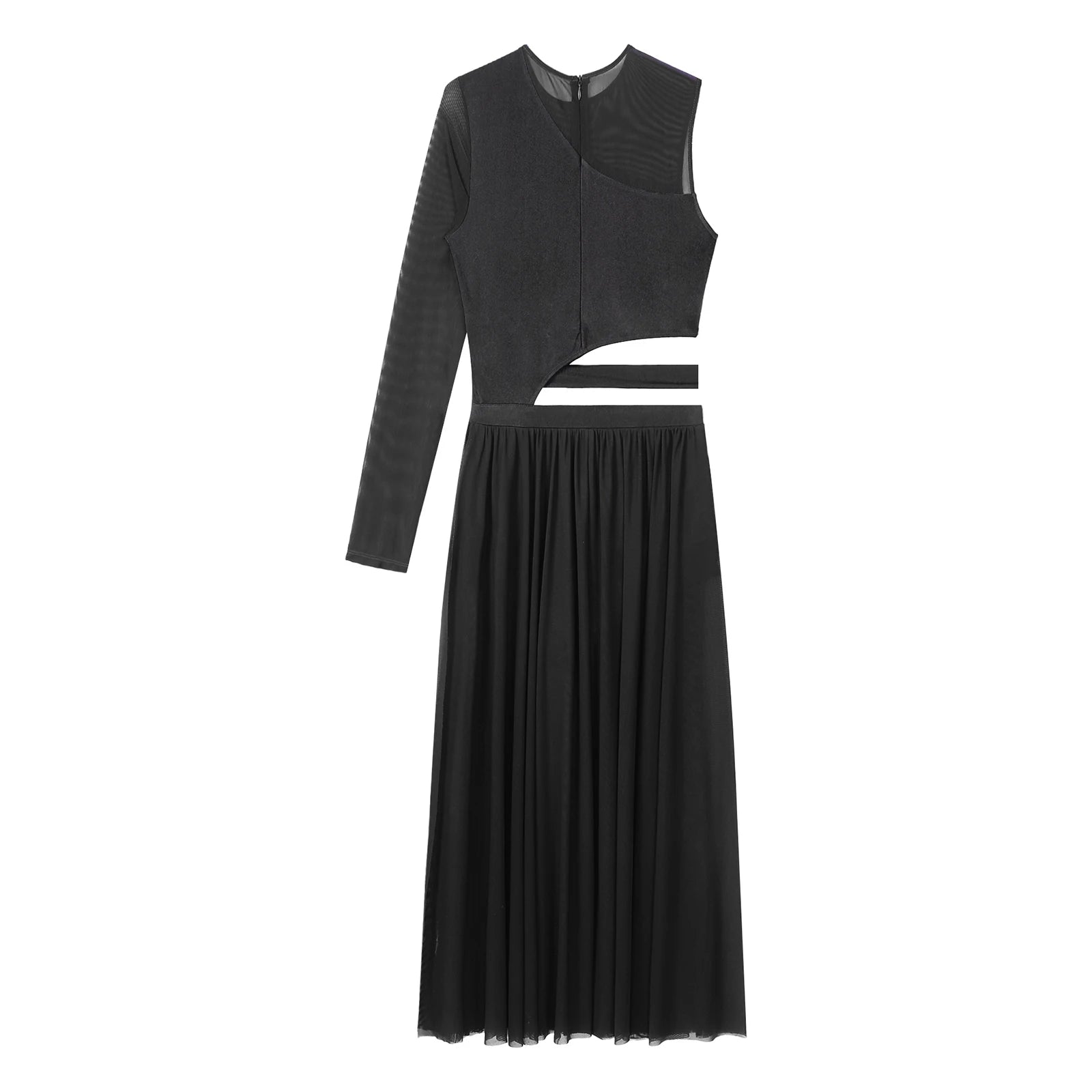 Women One Shoulder Long Sleeve Ballet Dance