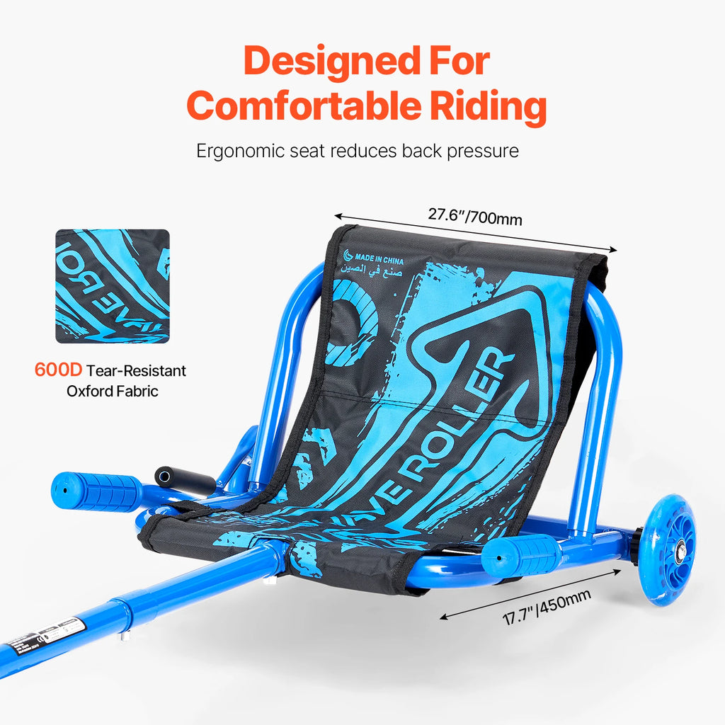 SucceBuy 198lbs Ride on Scooter Swing Side-to-Side Powered by Zig-Zag Motion Sports Games Drifting Toys for Children Gifts