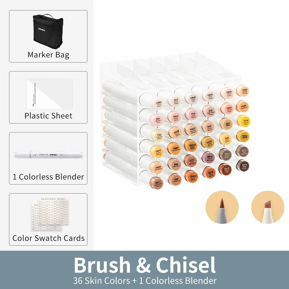 Ohuhu Honolulu Marker Pen Set Color Markers Alcohol Art Markers