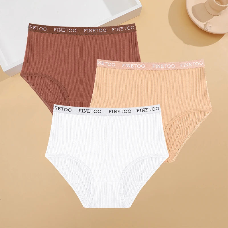 3Pcs Plus Size Cotton Underwear
