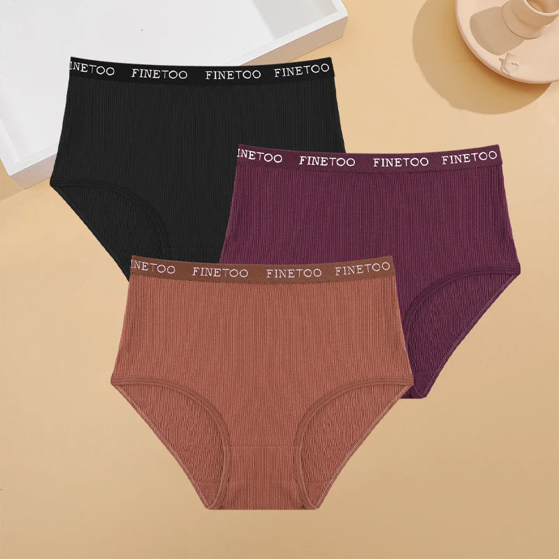 3Pcs Plus Size Cotton Underwear