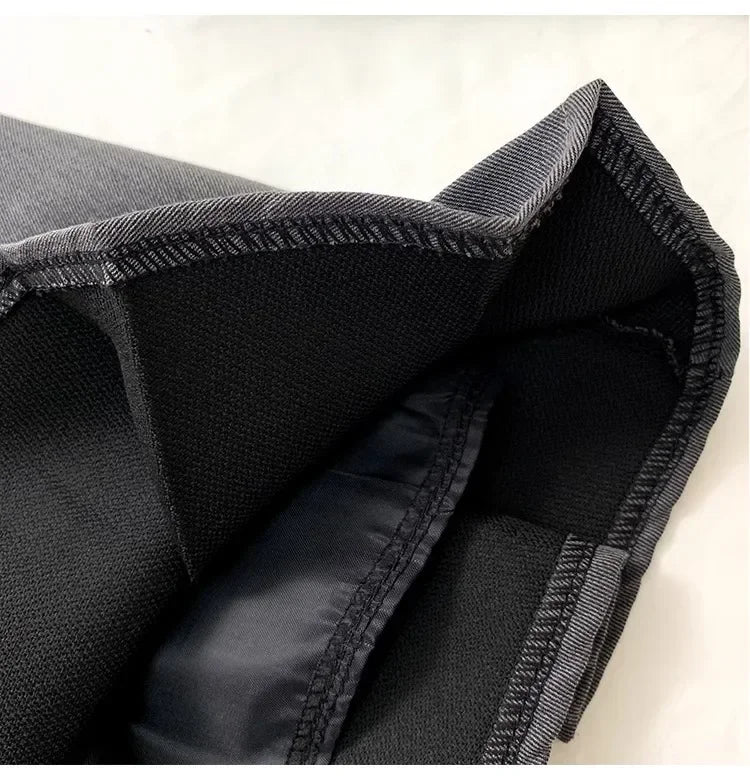 Grey High-waisted Mini Dress