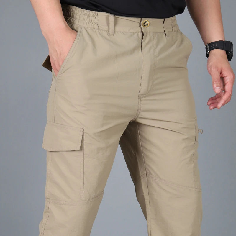 Men's Summer Tactical Cargo Pants Lightweight Casual Waterproof Trousers