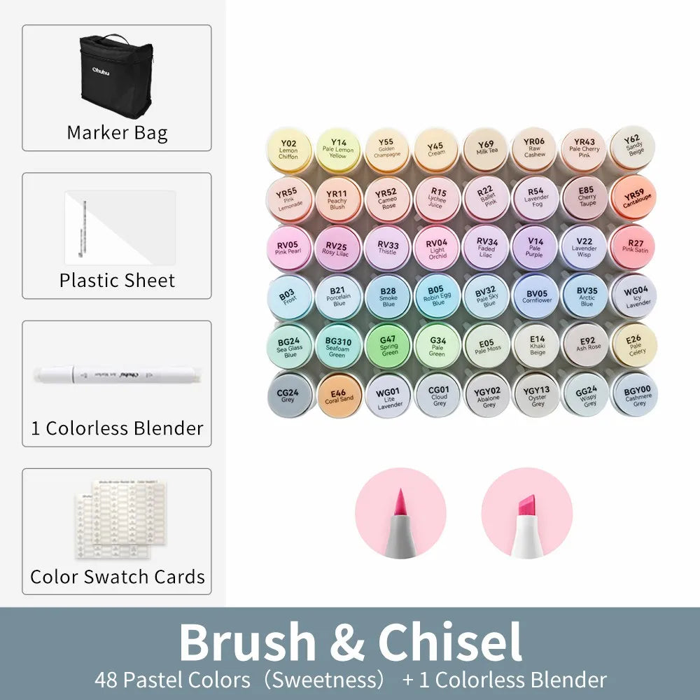 Ohuhu Honolulu Marker Pen Set Color Markers Alcohol Art Markers