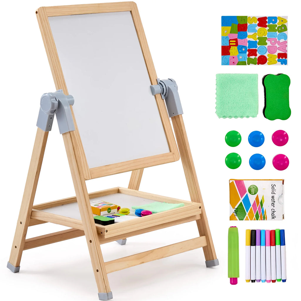 SucceBuy Standing Magnetic Drawing Board WordPad Art Easel with Painting Accessories Children Educational Toys for Kids Girl Boy