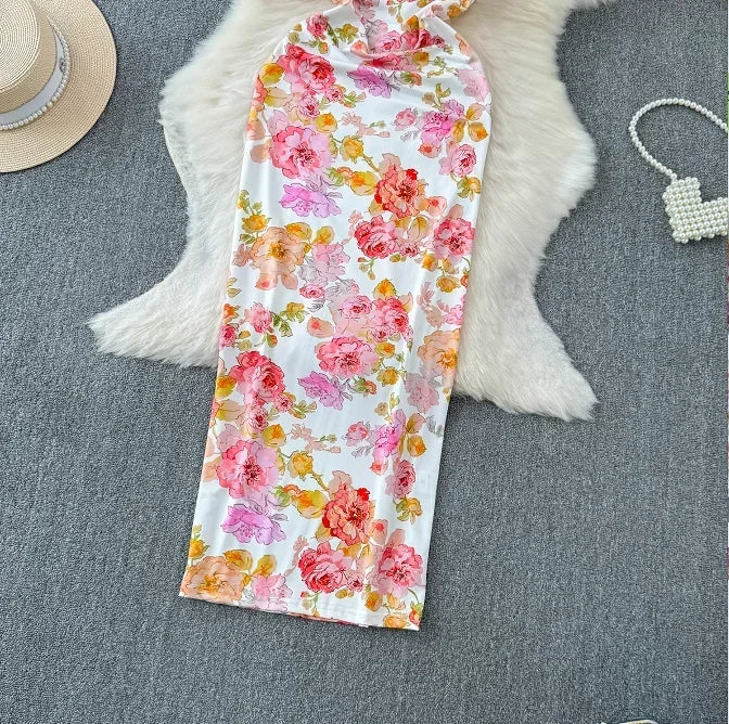 Summer 2025 Women's Floral Print Maxi Dress