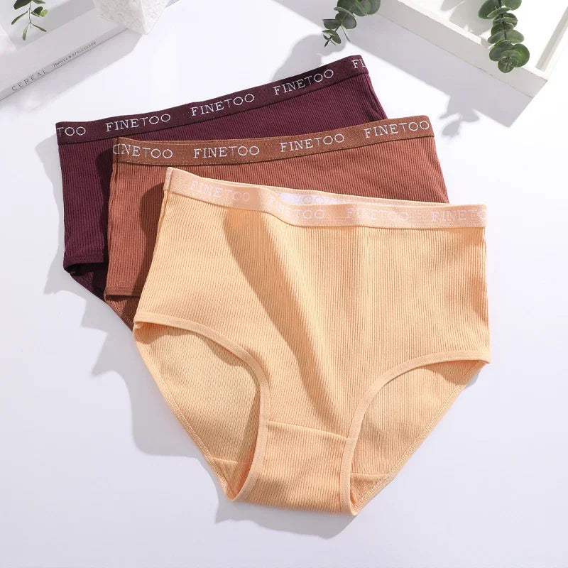 3Pcs Plus Size Cotton Underwear