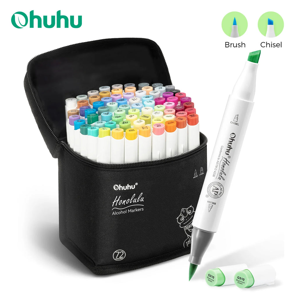 Ohuhu Honolulu Marker Pen Set Color Markers Alcohol Art Markers