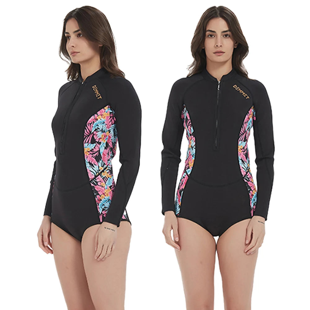 Woman Bikini Wetsuit One Piece Shorty Diving Suit