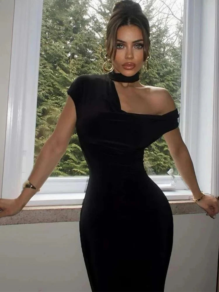 Incline Shoulder Dress