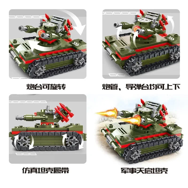 99A Main Battle Tank M1A2 War Military City Vehicle Car Building (overseas product)