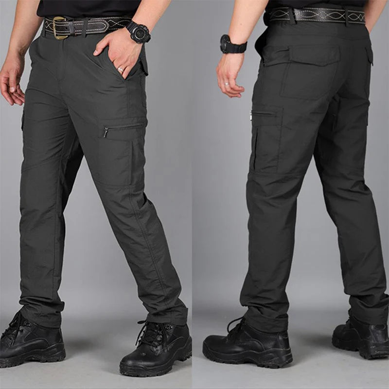 Men's Summer Tactical Cargo Pants Lightweight Casual Waterproof Trousers