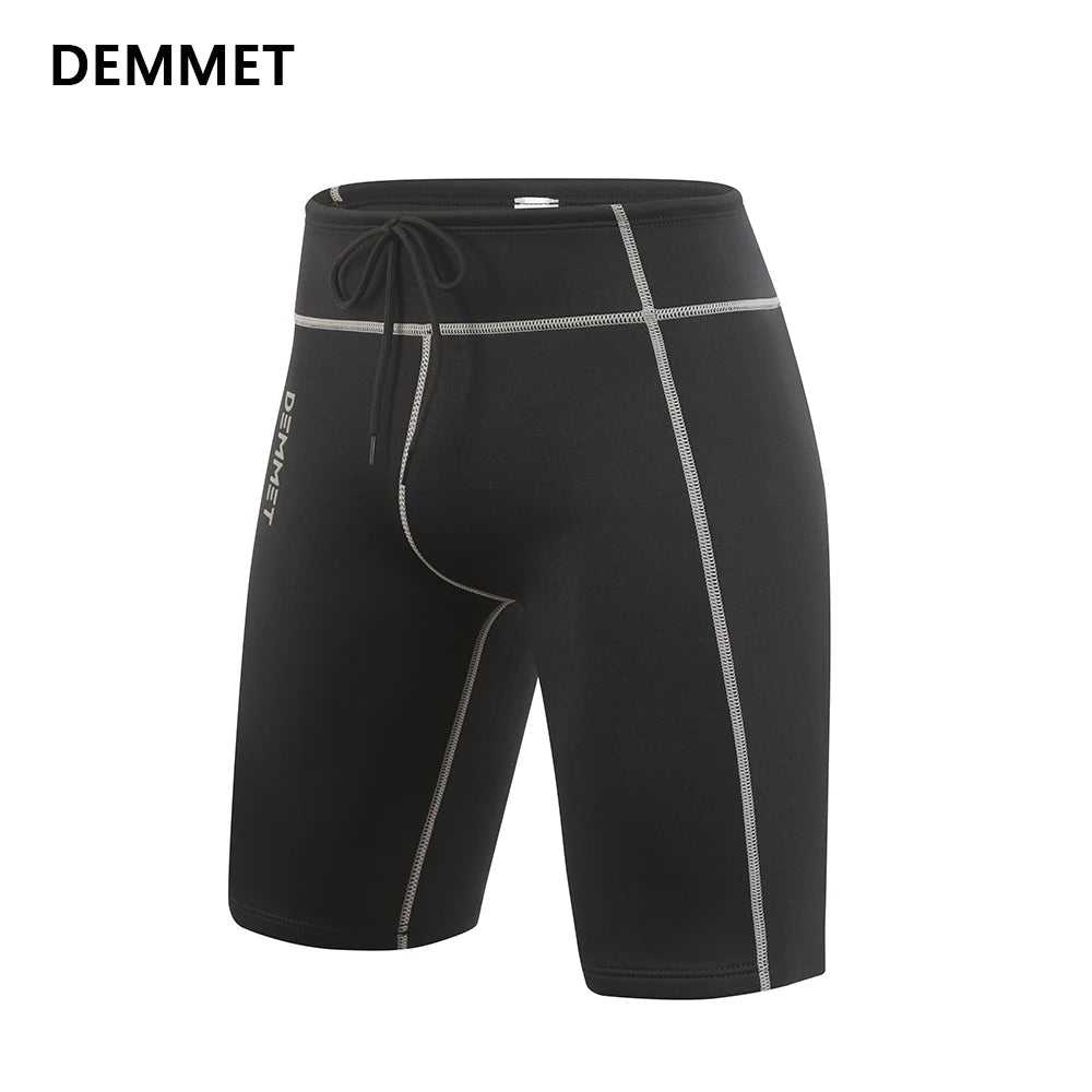 DEMMET 3MM Short Wetsuit Men Neoprene Diving Suit Split Sleeve