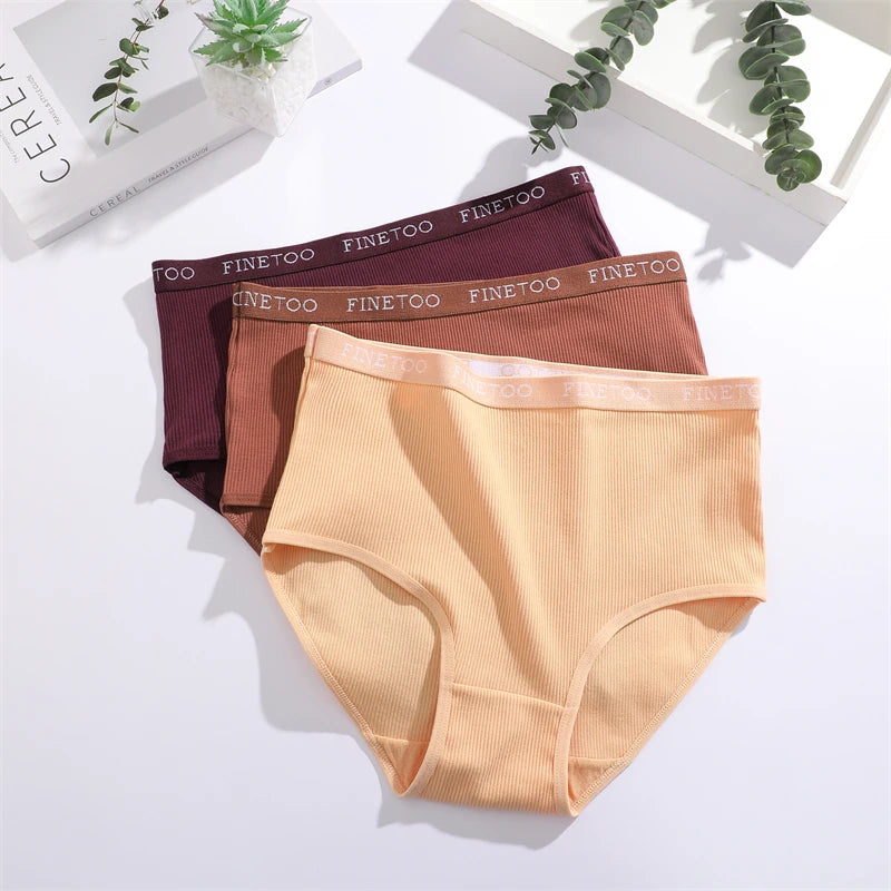 3Pcs Plus Size Cotton Underwear